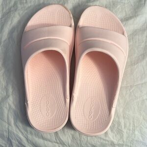 OOFOS Pastel Pink Slides
